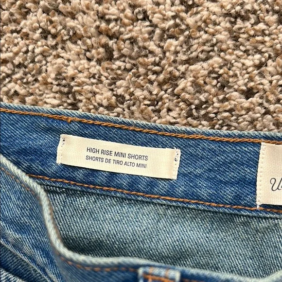 Women's High Rise Cutoff Mini Jean Shorts - Picture 3 of 6